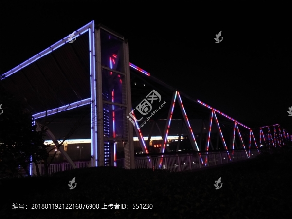 西安,浐灞生態(tài)區(qū),夜景,歷史名