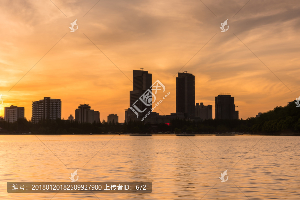 玄武湖日落景觀