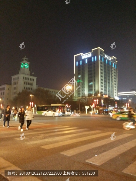 西安,鐘樓,鼓樓,周邊,夜景