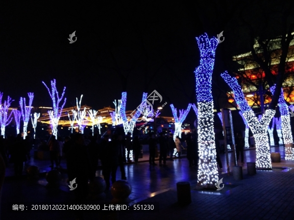 西安,鐘樓,鼓樓,周邊,夜景