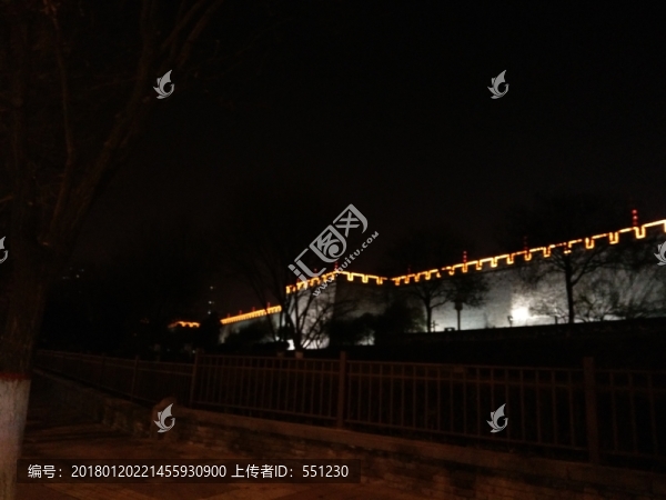 西安,鐘樓,鼓樓,周邊,夜景