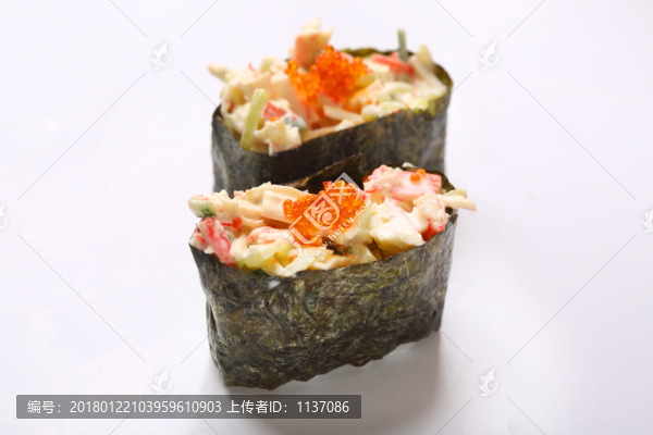 蟹籽沙律壽司