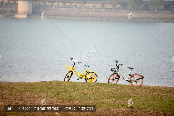 自行車,江邊
