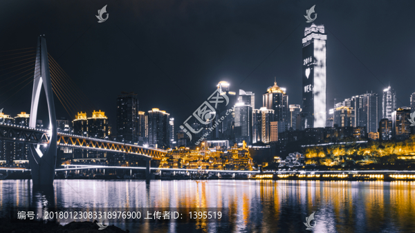 黑金重慶洪崖洞夜景