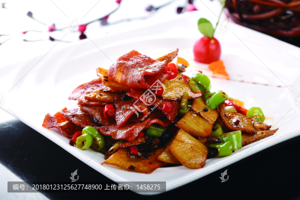 小炒杏鮑培根肉