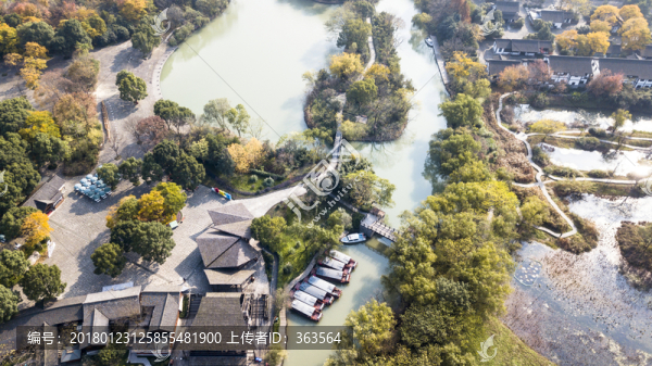 浙江杭州西溪濕地航拍