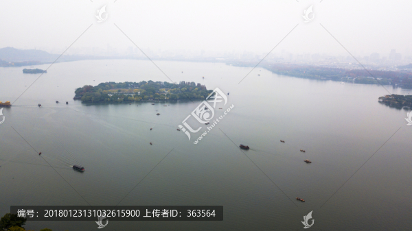 浙江杭州西湖航拍