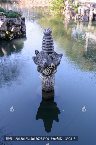 石燈籠,倒影