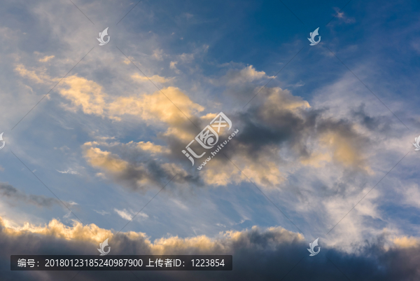 晚霞,彩云,藍(lán)天,夕陽
