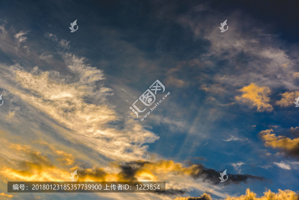 晚霞,彩云,藍(lán)天,夕陽(yáng)