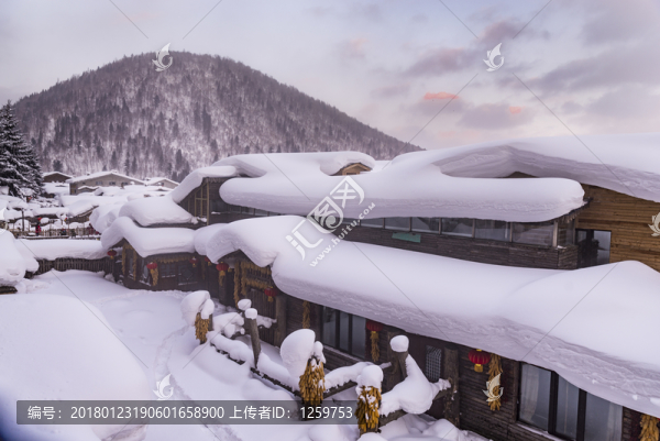 雪冰雪風景雪鄉(xiāng)雪村冬天東北戶外