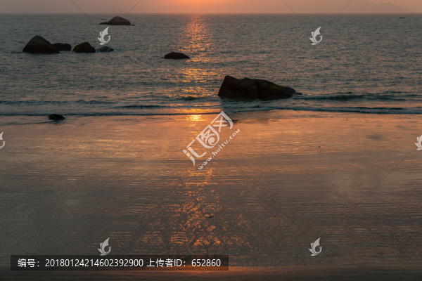日出,日落,海景,天空,朝霞