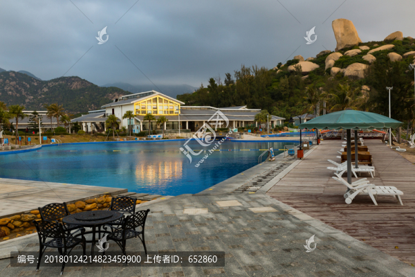 臺山,那琴半,酒店,泳池,海邊