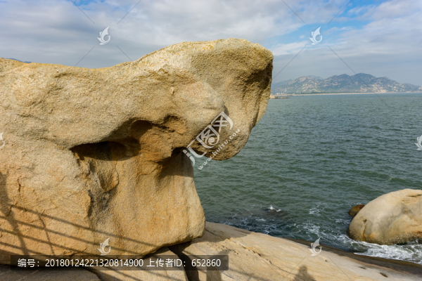 臺山,巖石,海邊,風景,那琴半