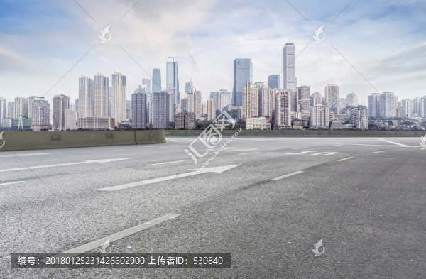 城市道路廣場(chǎng)和建筑景觀天際線