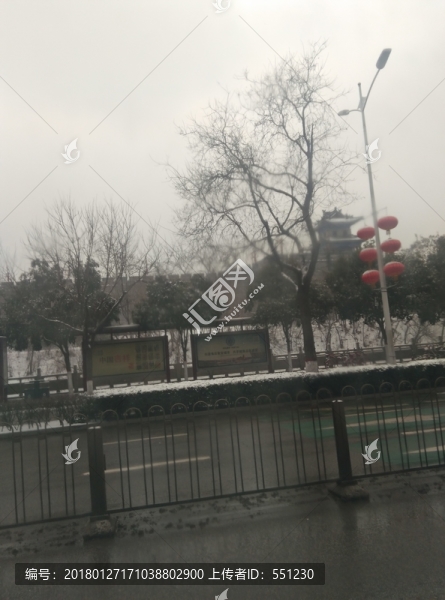 西安,第2次雪景,北郊,大唐西