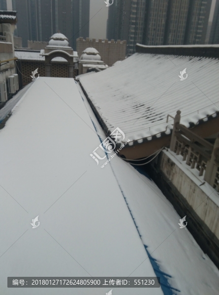 西安,第2次雪景,北郊,大唐西