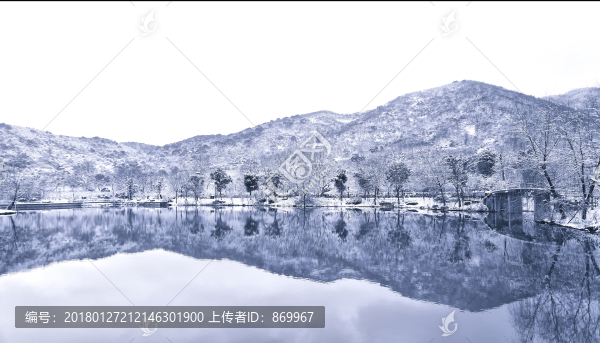 黑白畫意雪景風光攝影