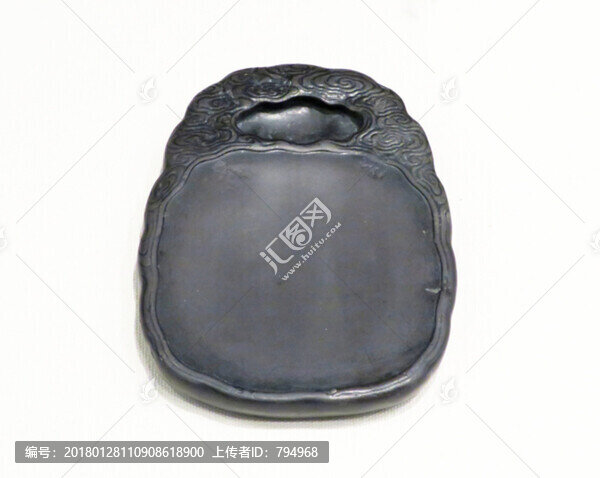 明代云紋端硯