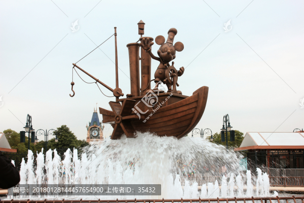 海盜船銅雕