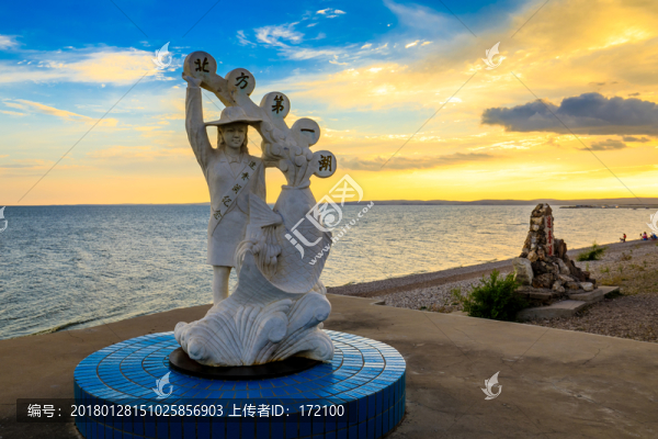 內(nèi)蒙古呼倫貝爾呼倫湖漁女像