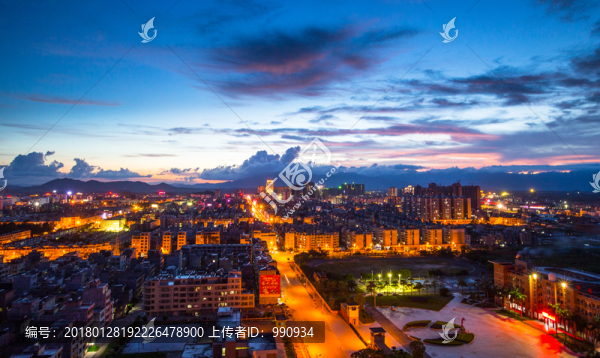 夜景,晚霞,,陽西