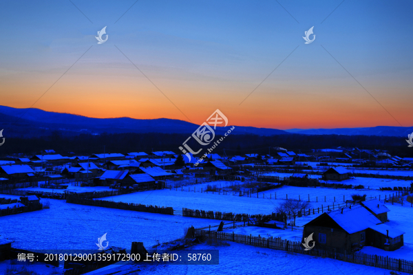雪村暮色