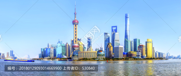 上海外灘陸家嘴全景大畫幅