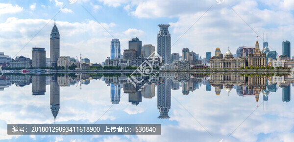 上海外灘老建筑全景大畫幅