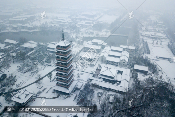 航拍大明寺棲靈塔
