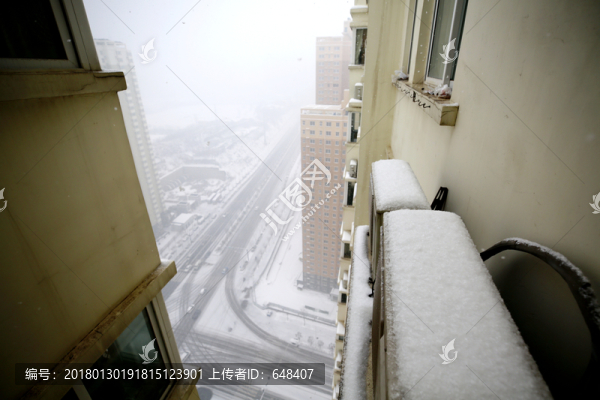 住宅小區(qū)雪景