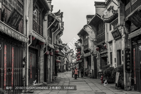 古鎮(zhèn)黑白照片