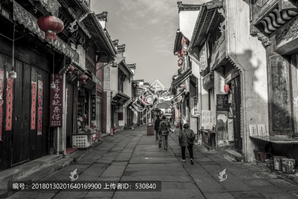 古鎮(zhèn)黑白照片