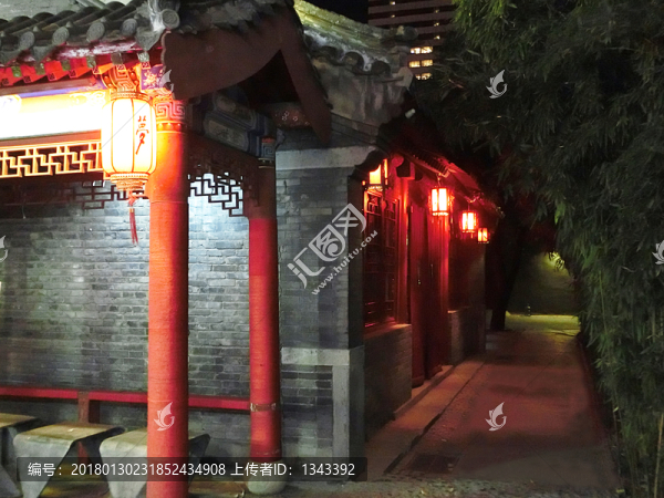 古建筑與紅燈籠