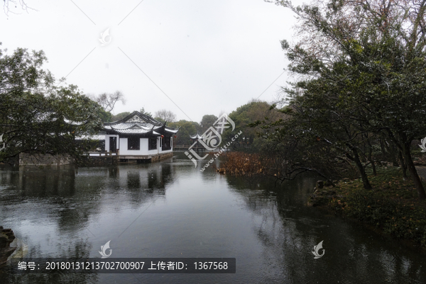 歷史古建筑雪景