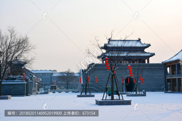古城雪景