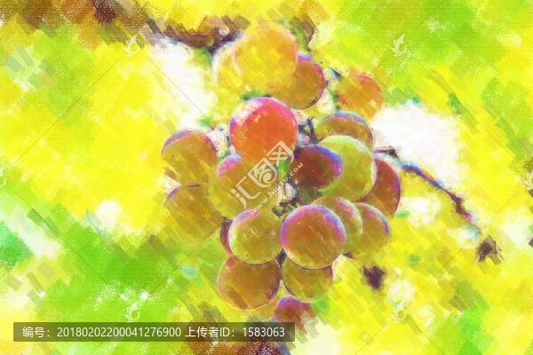 油畫,葡萄