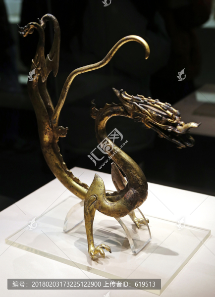 鎏金鐵芯銅龍,唐代