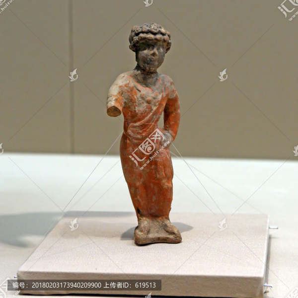 彩繪黑人俑,唐代