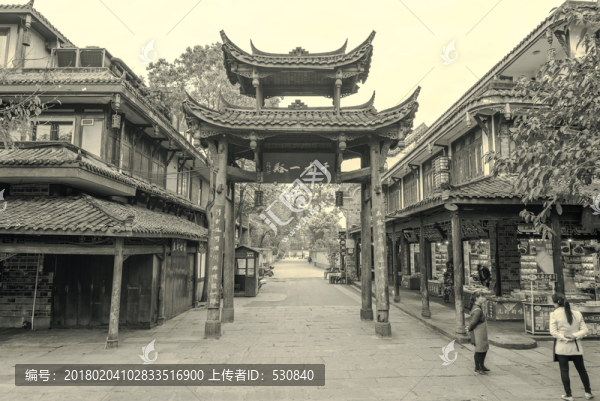 成都古鎮(zhèn)黃龍溪懷舊照片