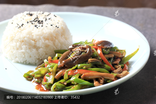 青椒鱔絲飯