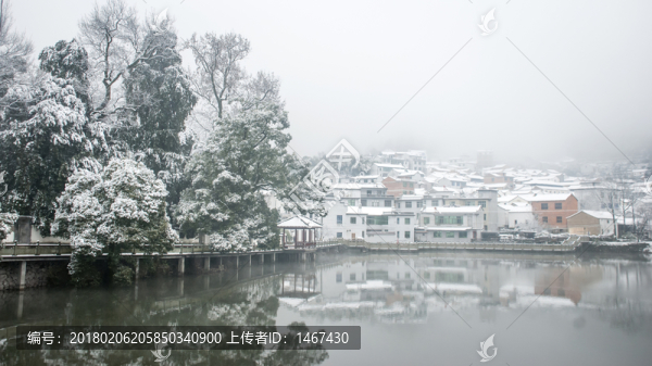 山村雪景