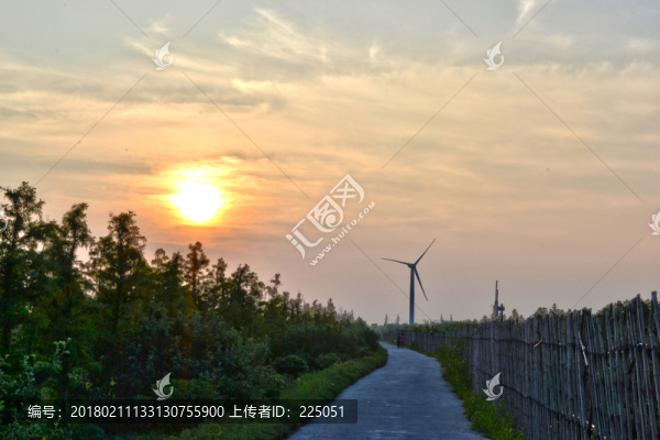 崇明島,夕陽(yáng)