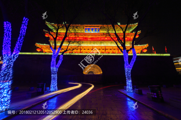 西安鼓樓,夜景