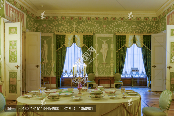 葉卡捷琳娜宮,綠色餐廳