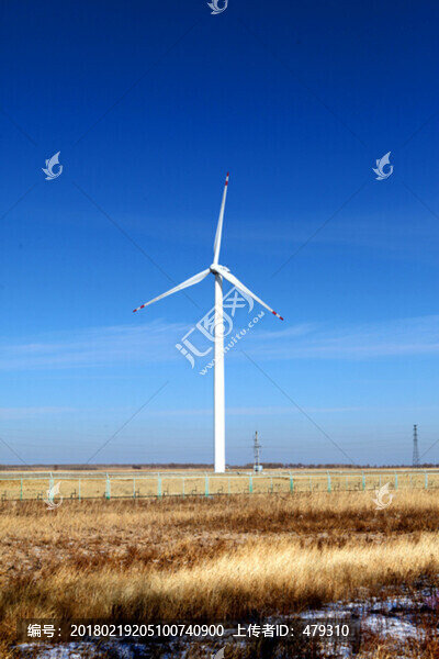 草原,風(fēng)車,風(fēng)力發(fā)電,電能