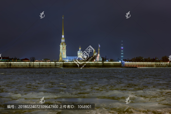 彼得保羅要塞夜景