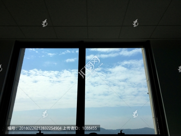 窗外,天空,藍天,白云