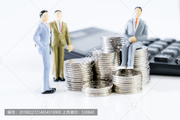 商務(wù)金融硬幣和商人