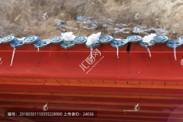 中式建筑,冰掛
